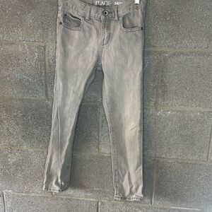 The Childrens Place Skinny Leg Denim Jeans Gray Size 6